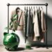 jouw gids voor slimme stijlvolle duurzame kleding capsule wardrobe glanzend groen porseleinen spaarvarken leefzuinig
